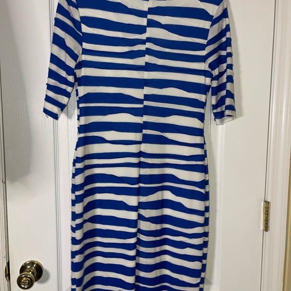 Blue and White Striped Dress - Picture 3 of 3